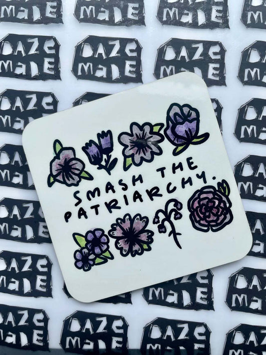 Smash the patriarchy coaster by Daze Made