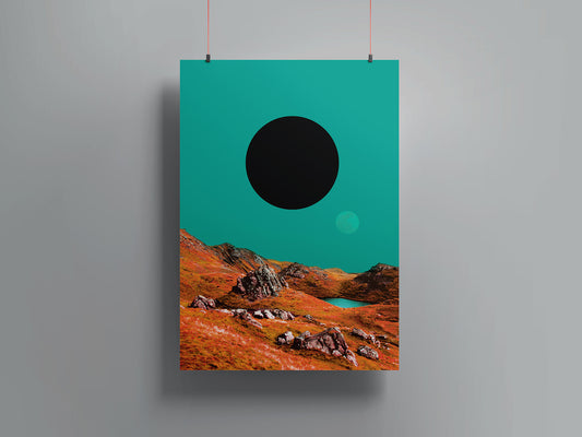 The Moon, Photography And Graphic Art Print by Basz Design