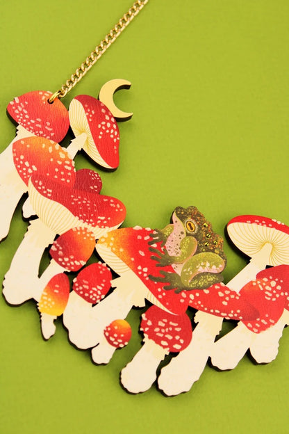 Lucky Toadstool Necklace by Misfit Makes