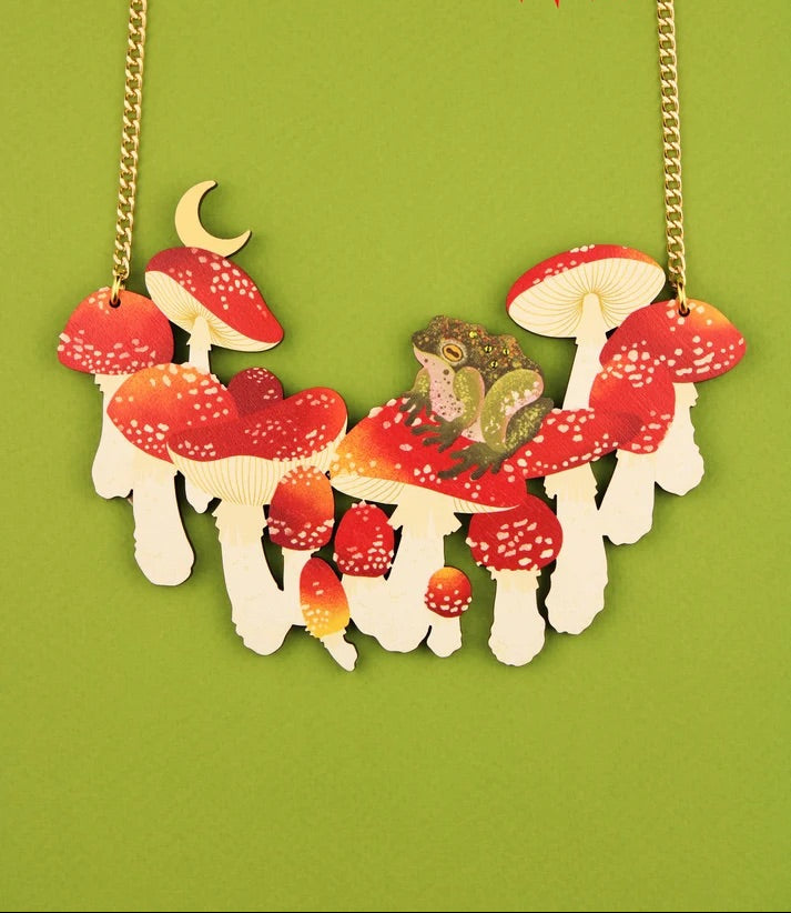 Lucky Toadstool Necklace by Misfit Makes