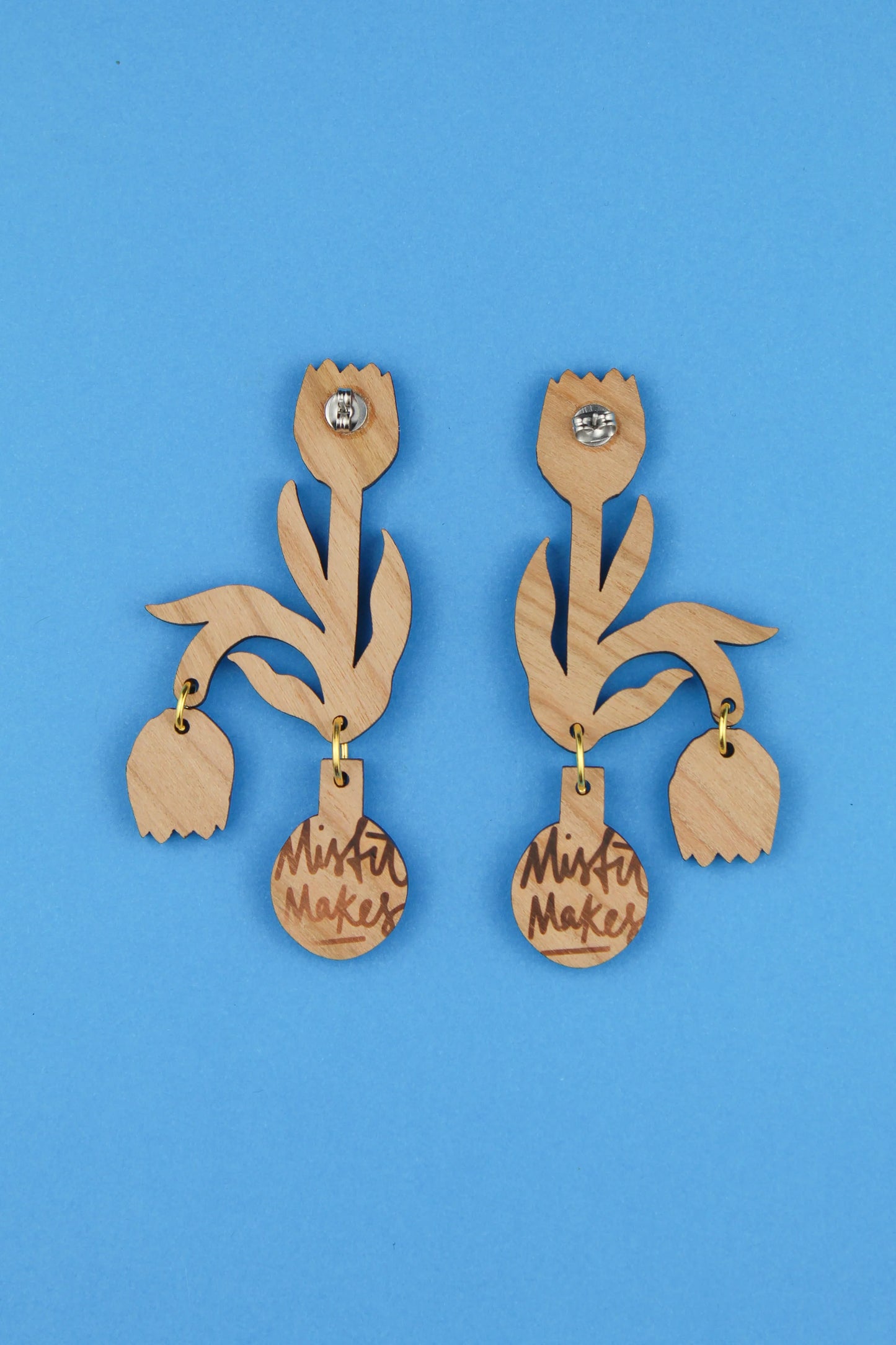 Tulip Vase Earrings by Misfit Makes